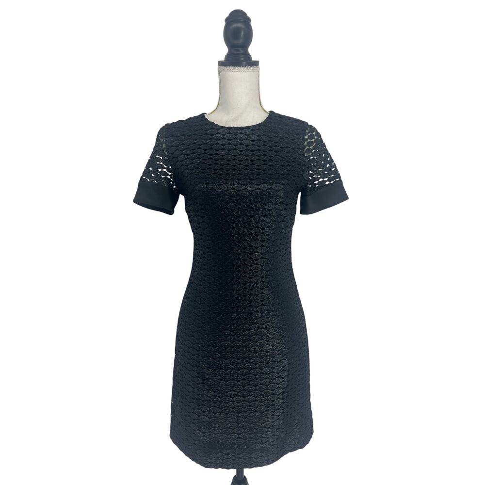 Diane von Furstenberg Cindy Lace Sleeve Textured Mini Dress 4 - Picture 3 of 16